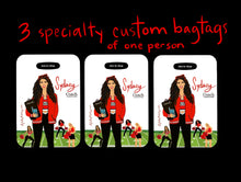 Load image into Gallery viewer, Specialty Custom- 3 bagtags / one person