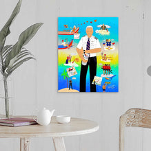 Load image into Gallery viewer, Medium Retirement Canvas (16x20) with memorabilia background
